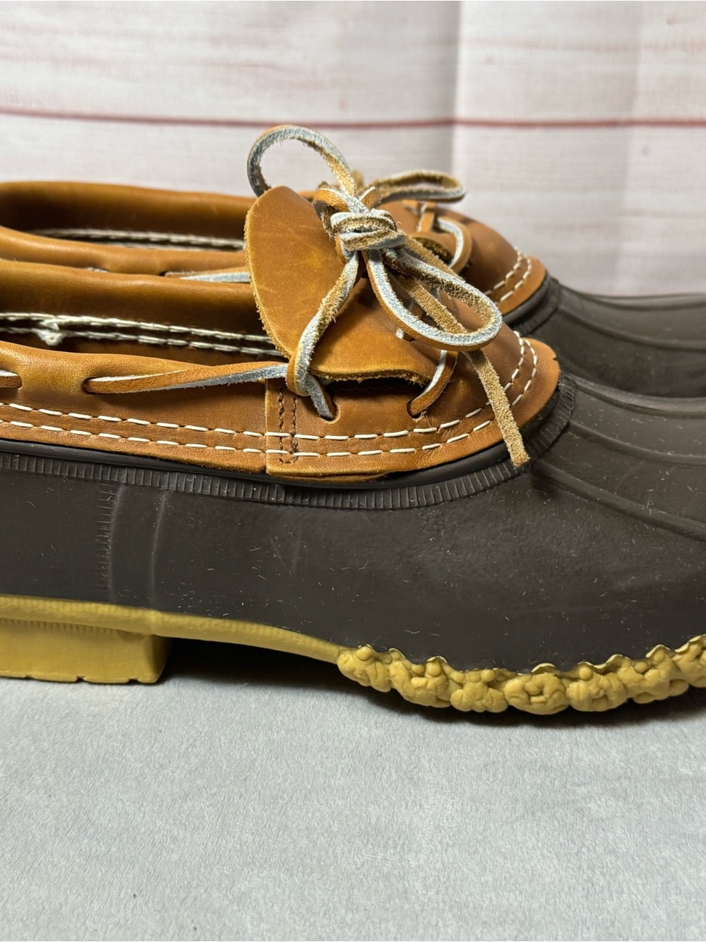 L.L. Bean Brown and Tan Duck Boots women's size 8